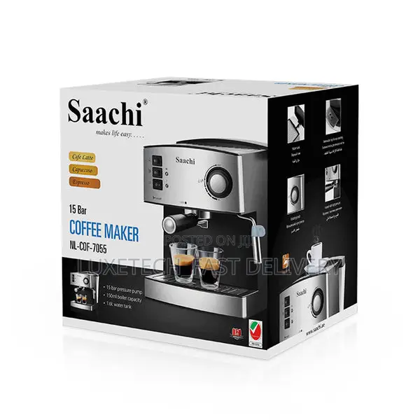Saachi Coffee Maker 15 Bar Automatic Steam Pressure Pump