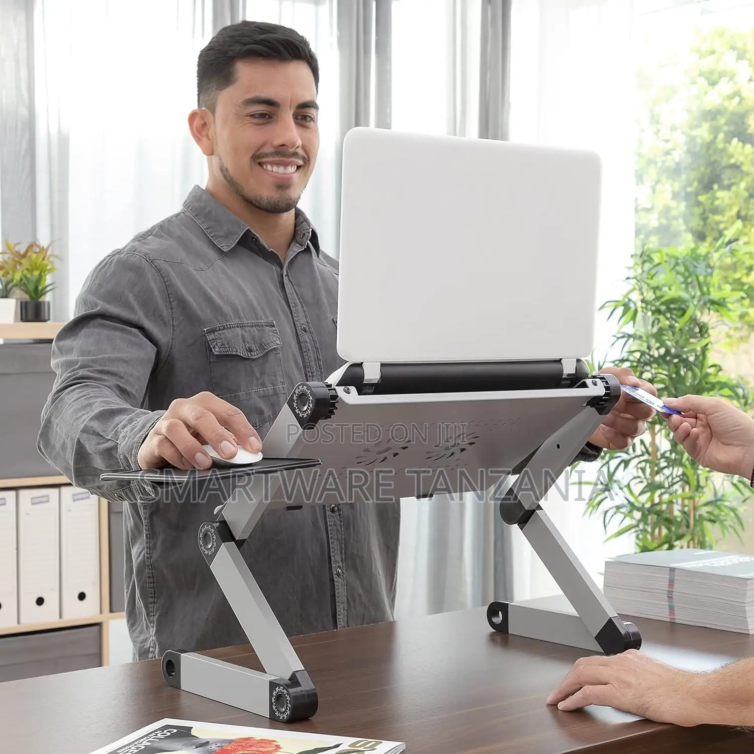 Folding Side Table For Laptop, Table With Mouse Tray