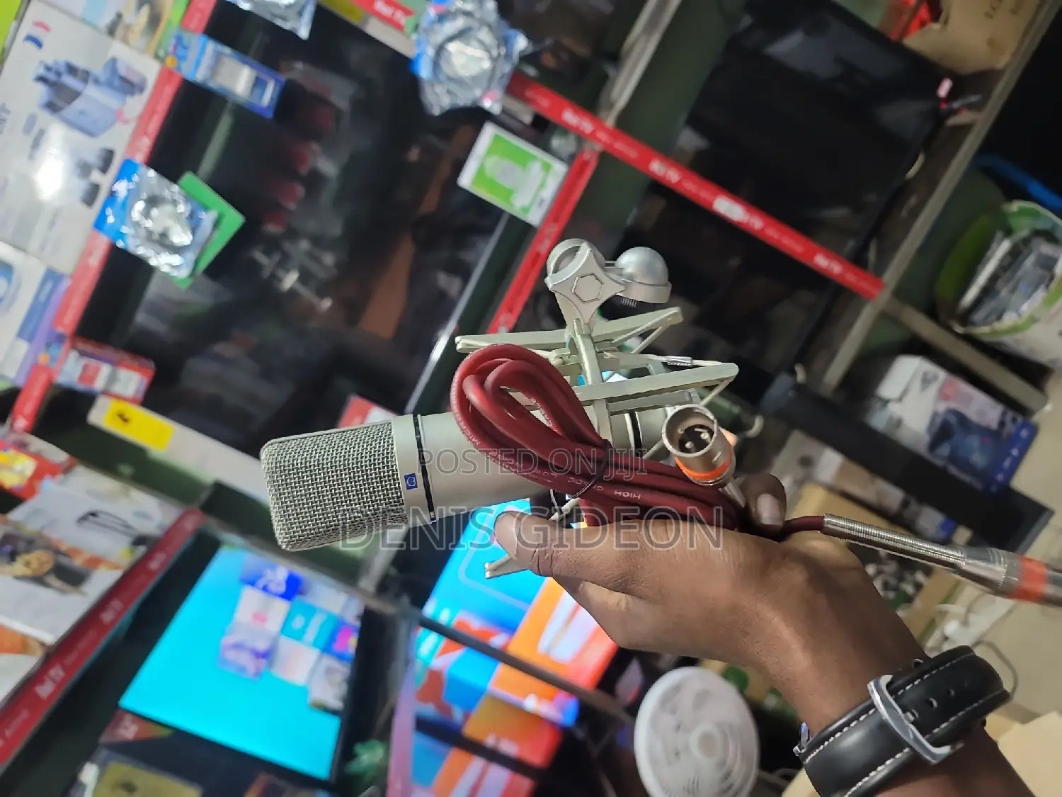 Brack and Silver Microphone Condesor