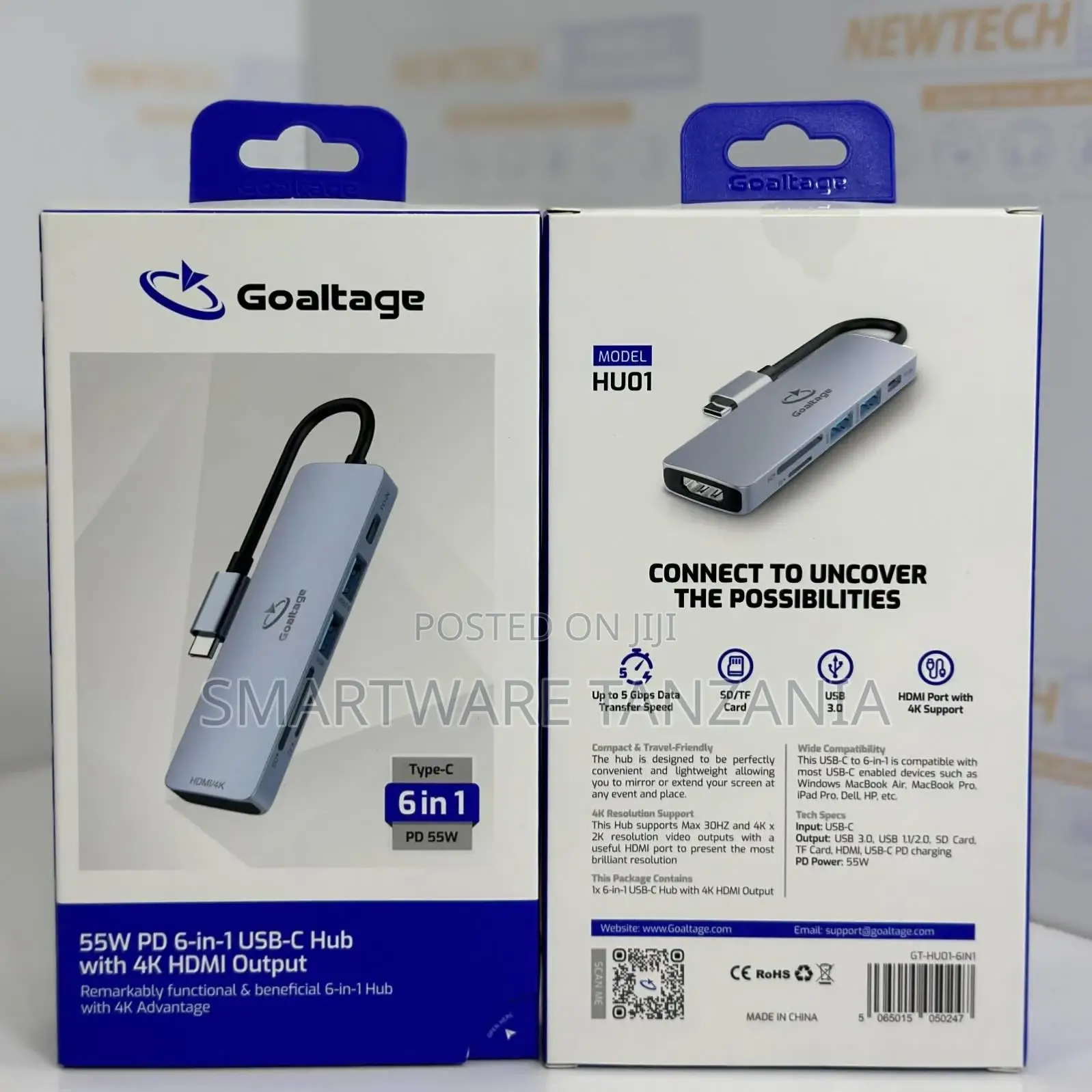 6-in-1 Usb-c Hub 55W Pd With HDMI Output