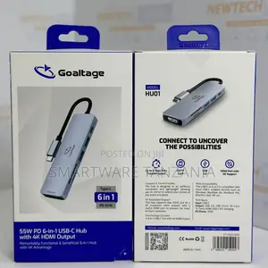 6-in-1 Usb-c Hub 55W Pd With HDMI Output
