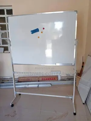 Photo - Double Side Mobile Magnetic Rolling Whiteboard On Wheels