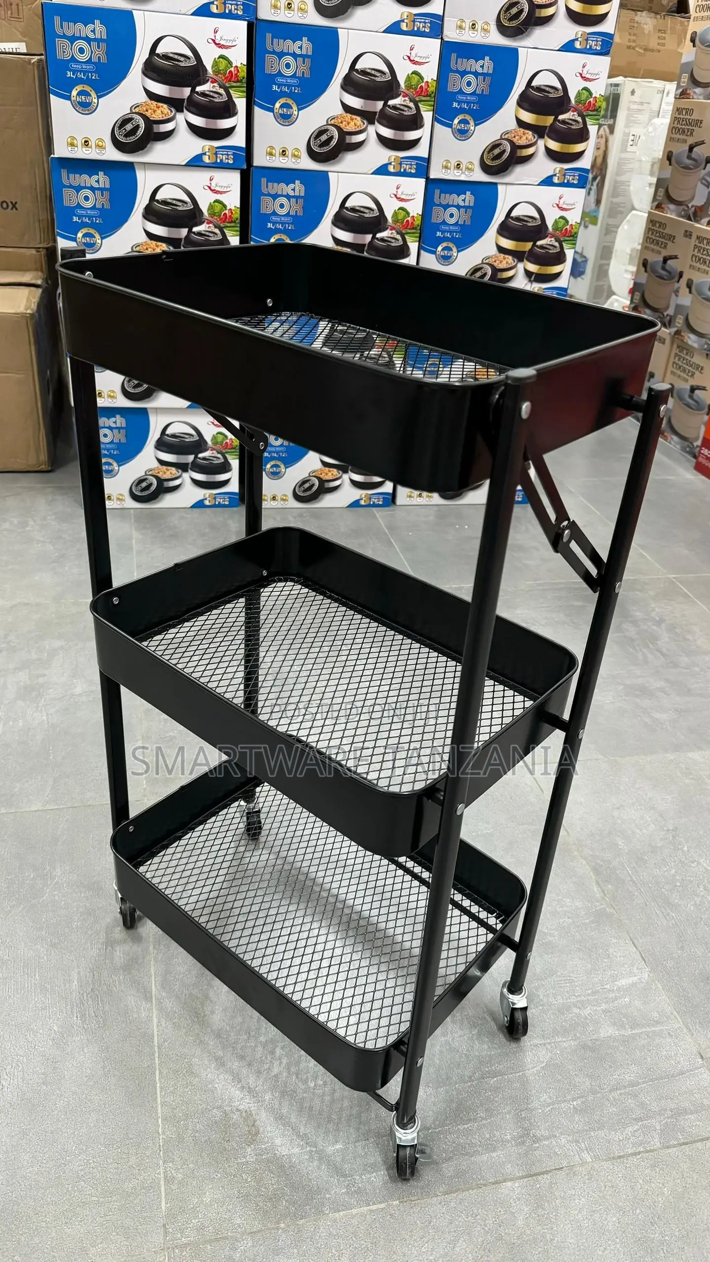 3 Tier Rolling Cart Kitchen Cart Metal Utility Storage Cart