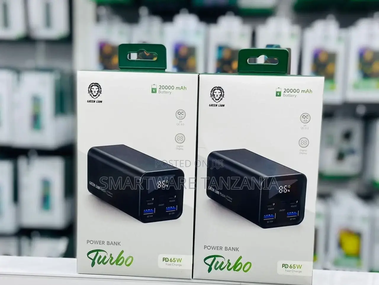 Turbo Power Bank 20000mah Green Lion