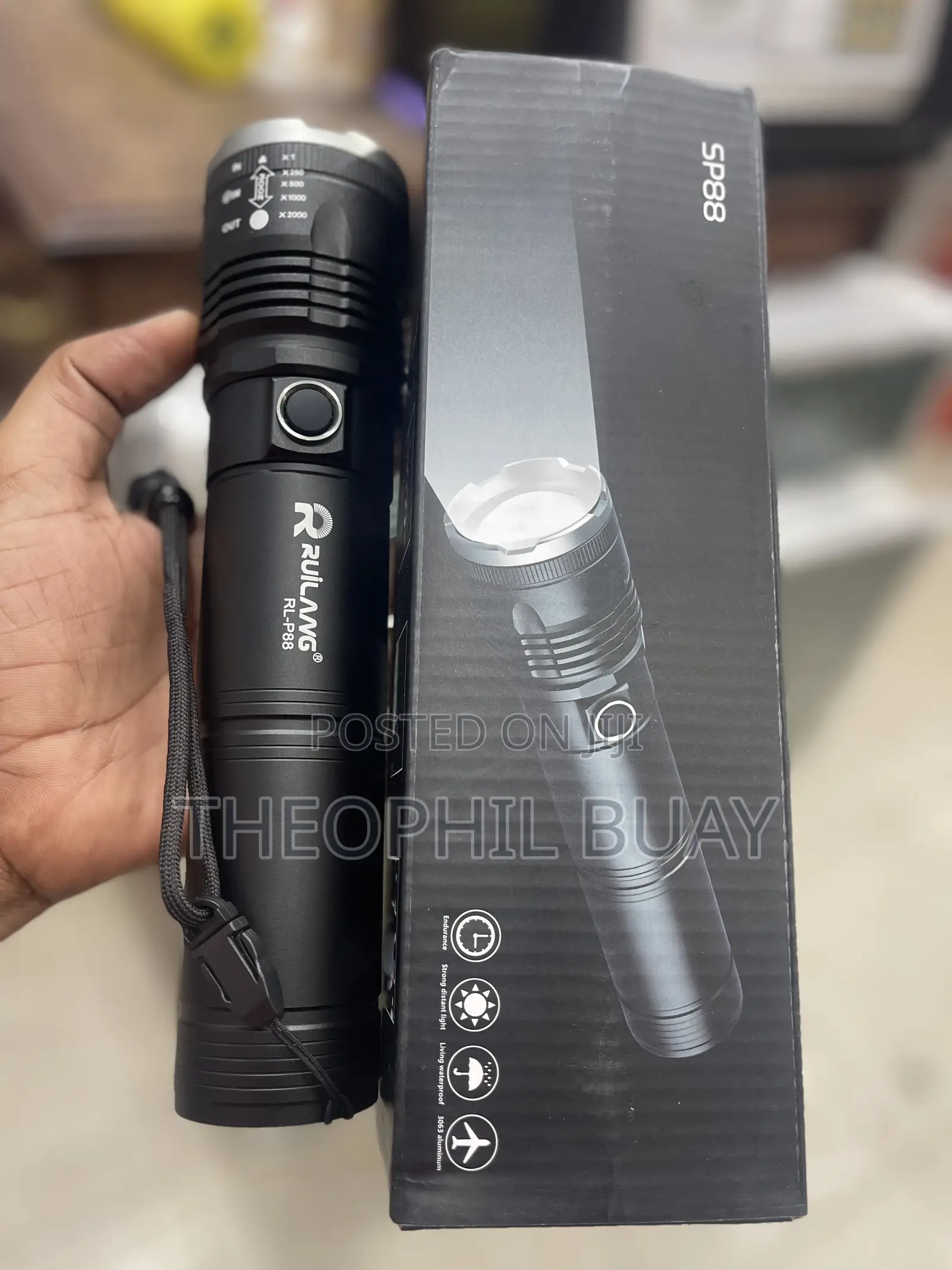 Torch Kubwa Mwanga Mkubwa Na Power Bank Umbali 500m