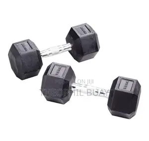 5kg Pair of Rubber Hex Dumbbell