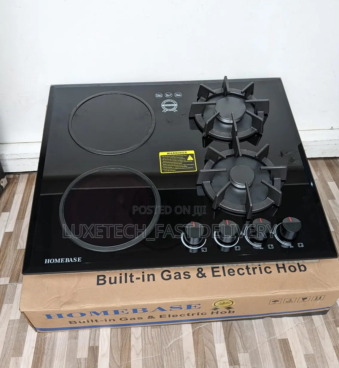 Homebase 2 Gas and 2 Electric Built-in Gas and Electric Hob