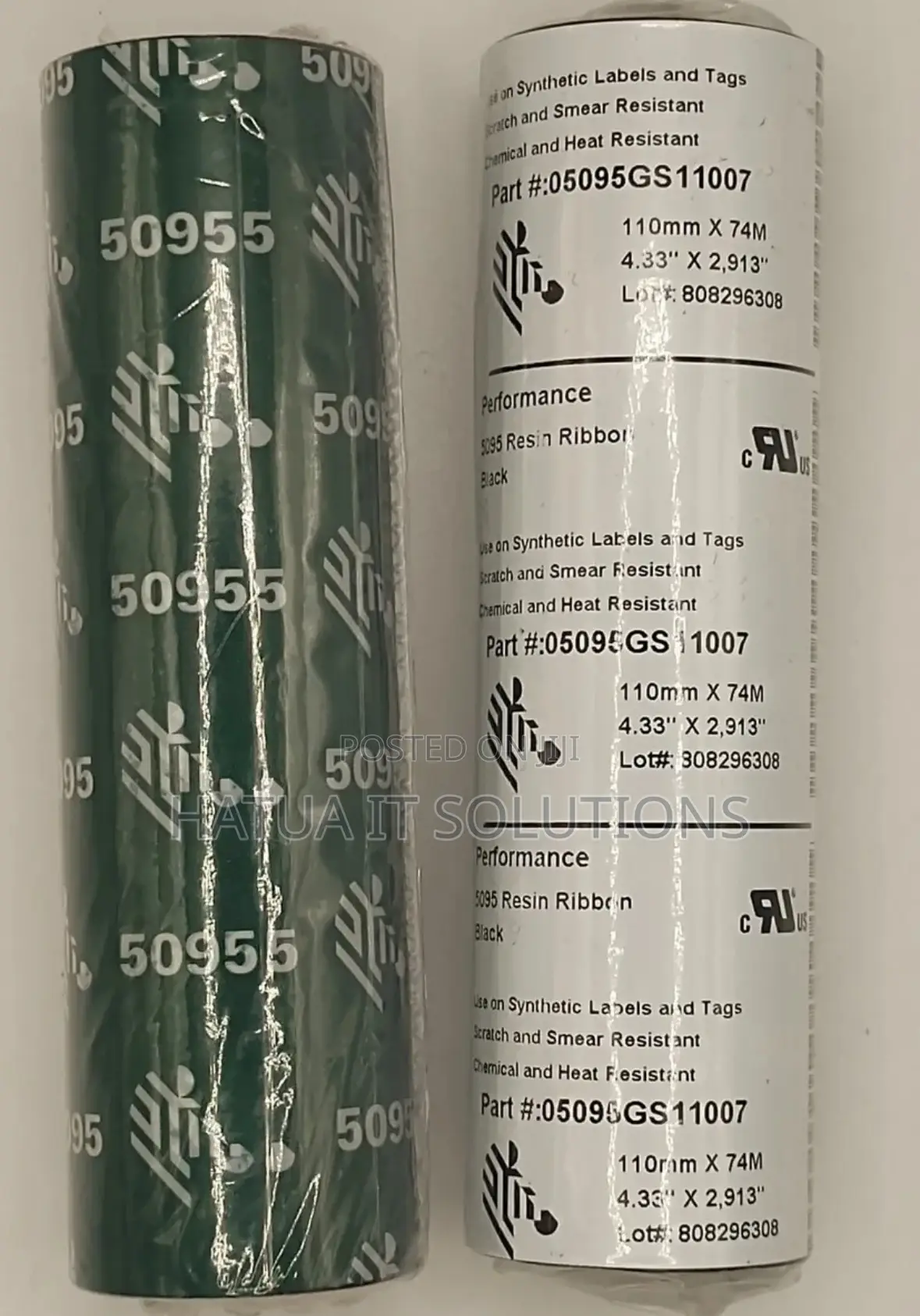 Zebra 5095 Resin Ribbon - 110mm X 74m (05095GS11007)