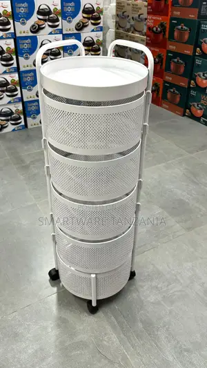 Rotating Storage Shelves for Kitchen, 5-Tier Metal Rack