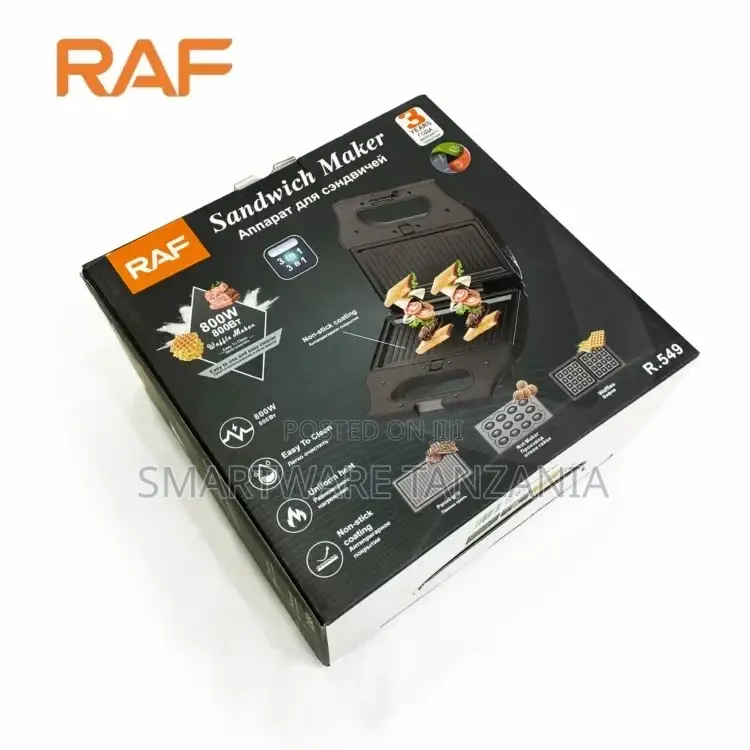 3-in-1 Sandwich, Panini Grill R.549 Waffle Maker Nut Maker