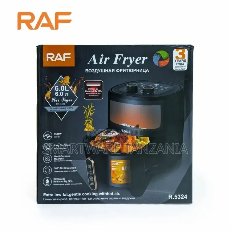 Electric Air Fryer 6L Clear Cook Window Cook Roast Crisp