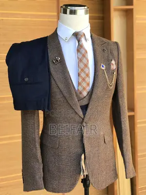 Suti Za Kiume | Men's Suits | Mixture of Dark Blue N Brown