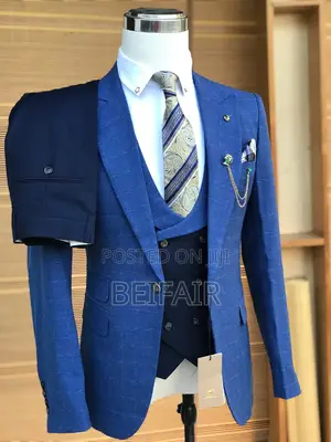Men's Elegant Blue Suit | Suti Za Kiume