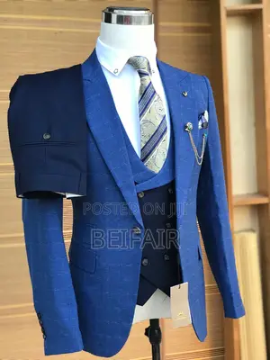 Men's Elegant Blue Suit | Suti Za Kiume