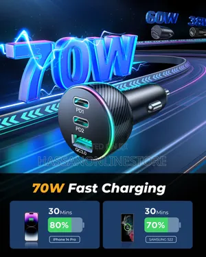 Joyroom JR-CL26 70W 3-port (2PD+1USB) Car Charger