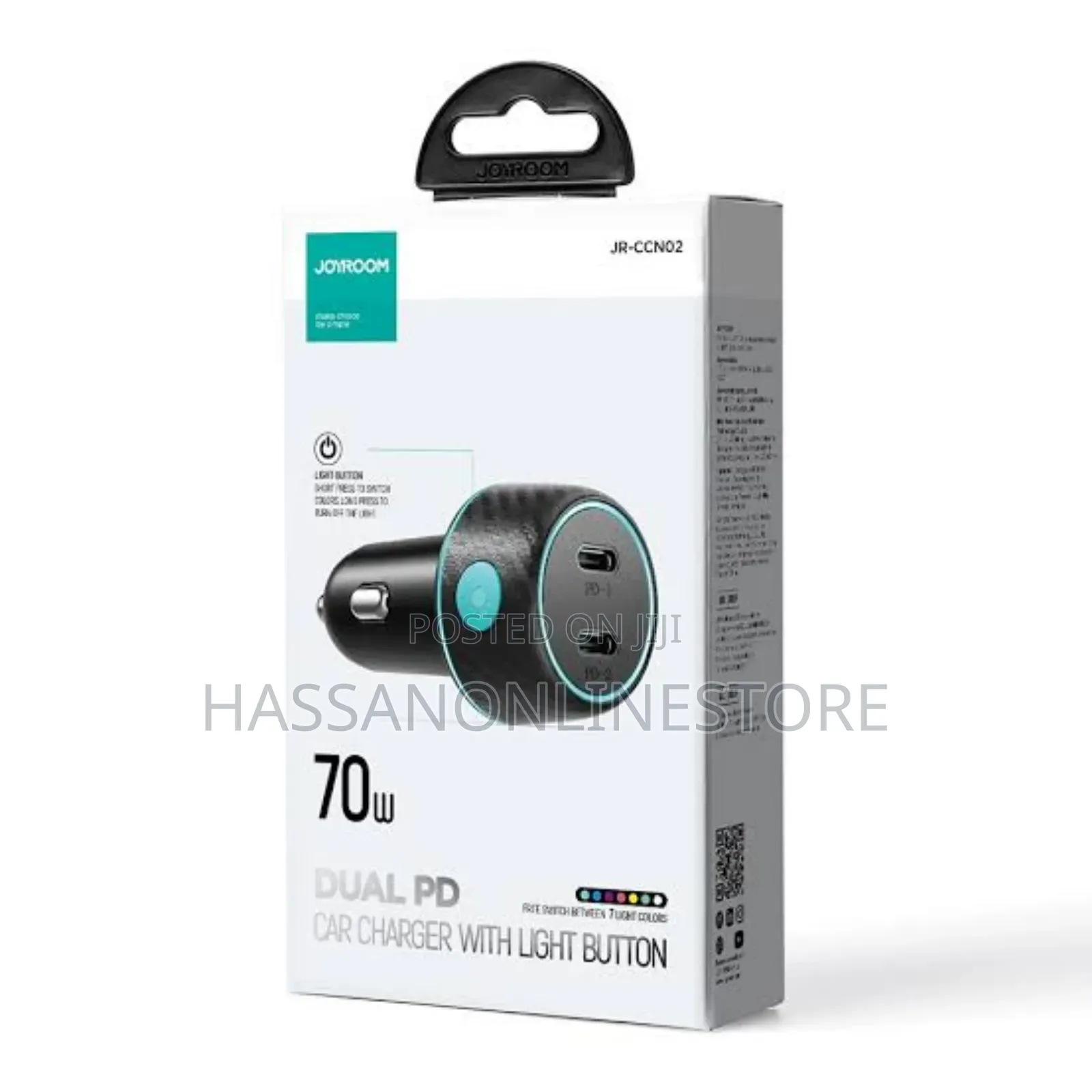 Joyroom JR-CCD02 70W Dualport Digital Display Car Charger