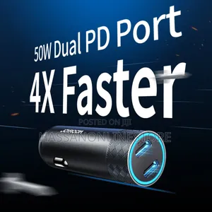 Joyroom JR-CL13 50W Dual-Port PD Car Charger-Gray