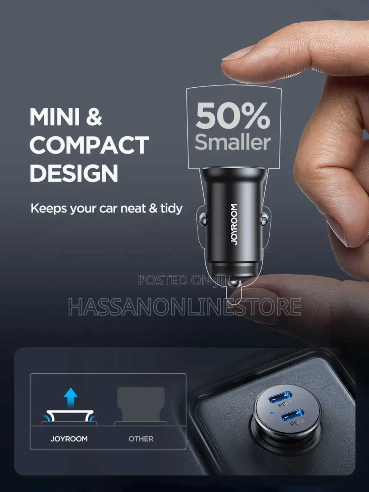 Joyroom JR-CCN06 30W 2C Mini Metal Car Charger