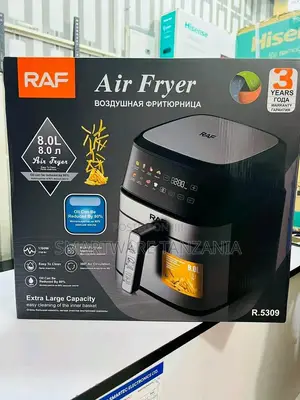 RAF 8 Liters Easy-to-use Digital Air Fryer - Black