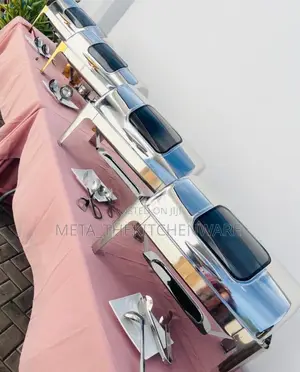 PMC Buffet Stoves/Serving Dishes Silver and Gold 11litres