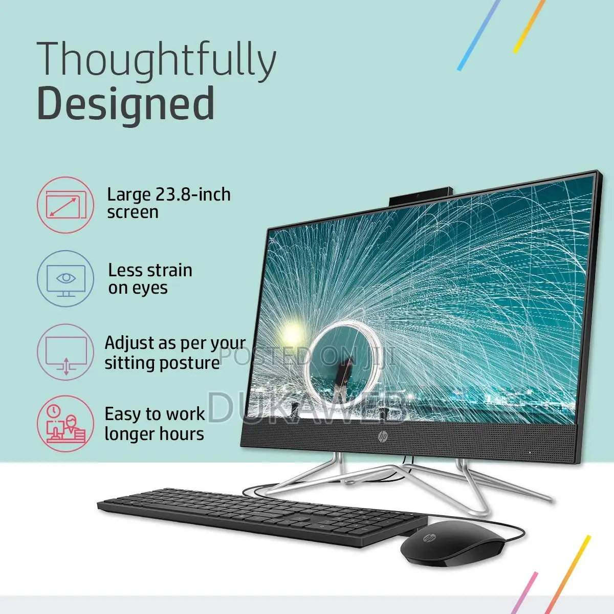 New Desktop Computer HP AiO 24 8GB Intel Core I5 HDD+SSD 512GB