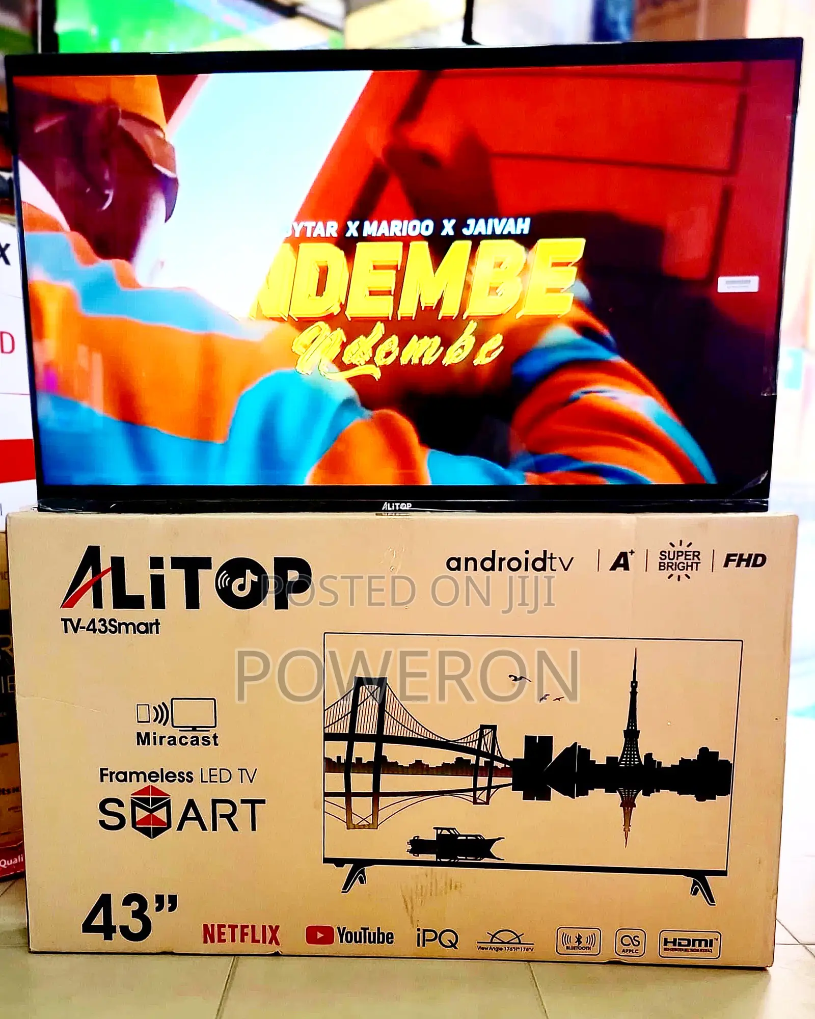 ALITOP 43” Smart TV ( Frameless)