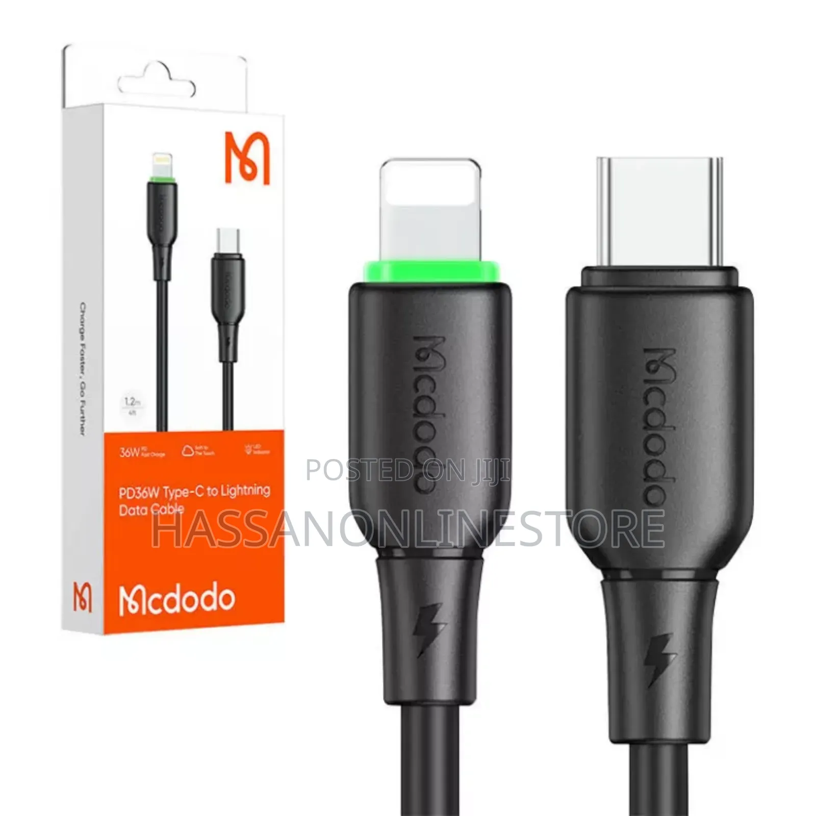 McDodo Cable USB-C to Lightning CA-4761 With LED Light 1.2m