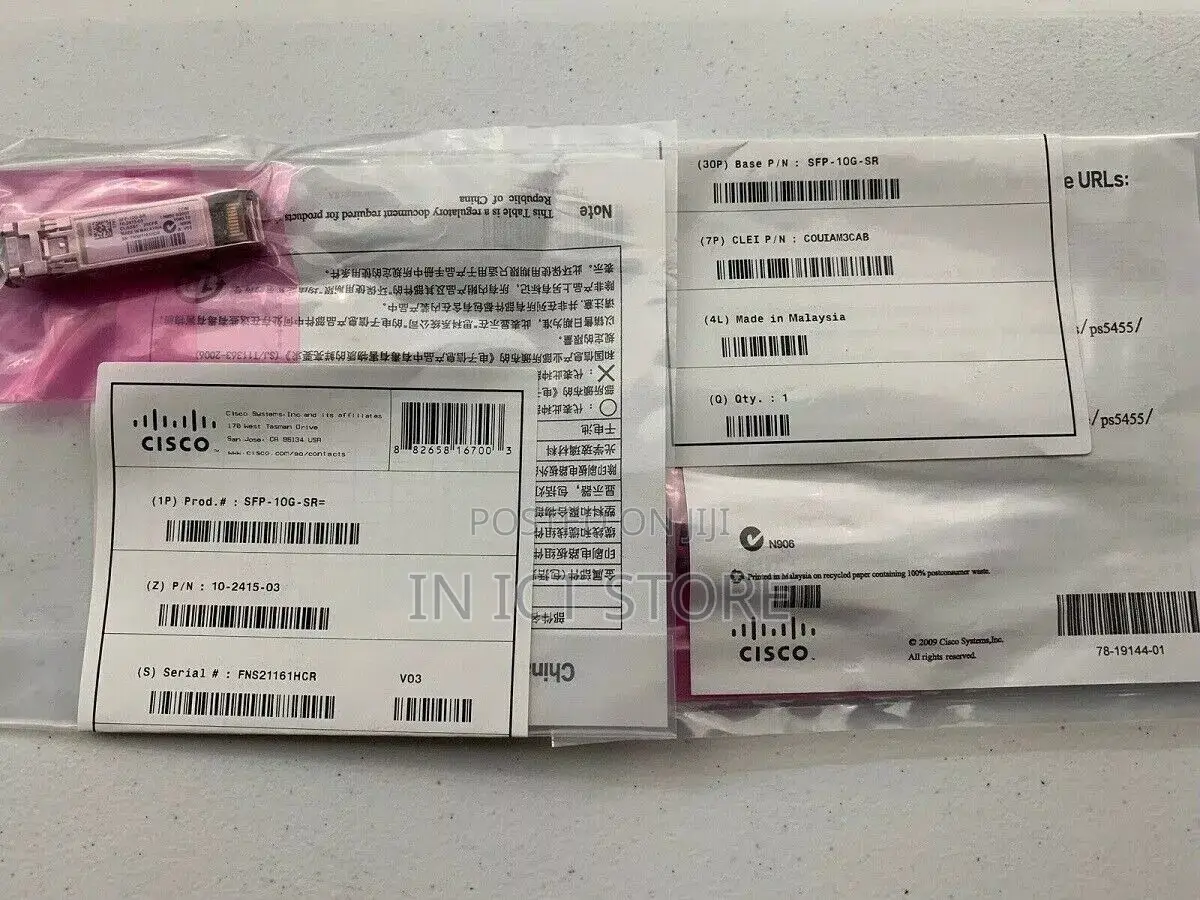 Cisco SFP-10G-SR SFP+ MMF 10gbase-Sr 850nm Transceiver