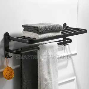 Bath Towel Holder 60 Cm Bathroom Shelf With Towel Holder