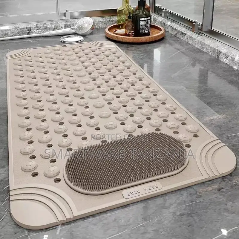 Floor Clean Shower Bathroom Bath Tube Mat Silicone Rubber