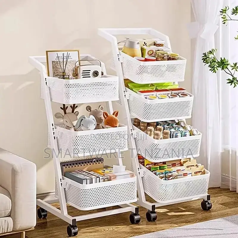 Portable Kitchen Cart, Kitchen Cart With Storage and Wheels