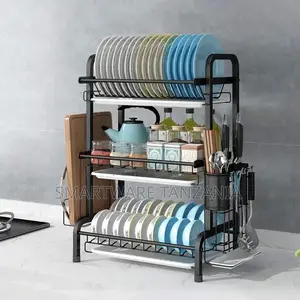 Kitchen Dish Dryer Rack, Plate Holder Dish Drainer Organizer