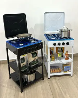 4 Burner Gas Stove, Portable Stove With Support Leg Bracket