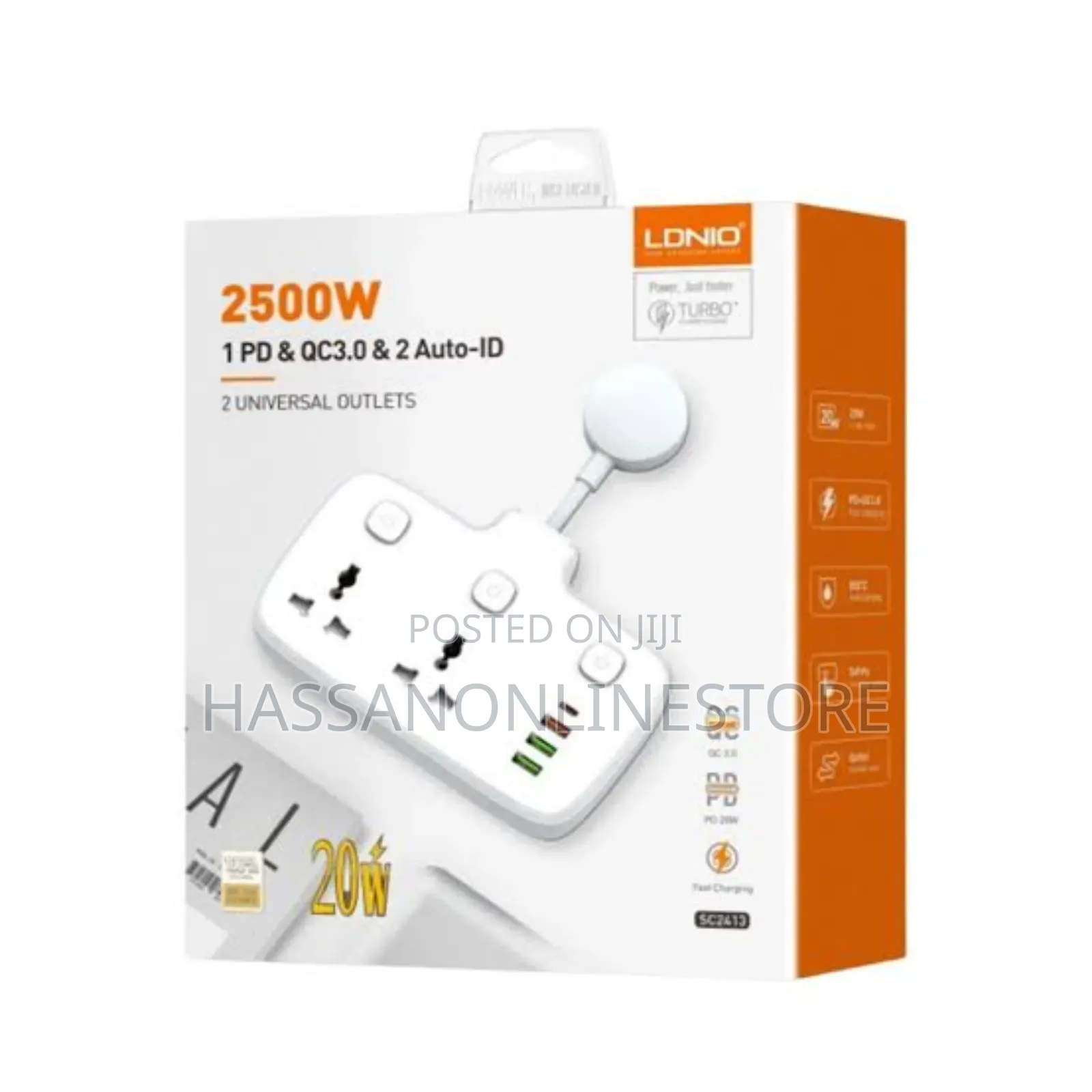 LDNIO SC2413 Universal Outlets Power Strip Tower