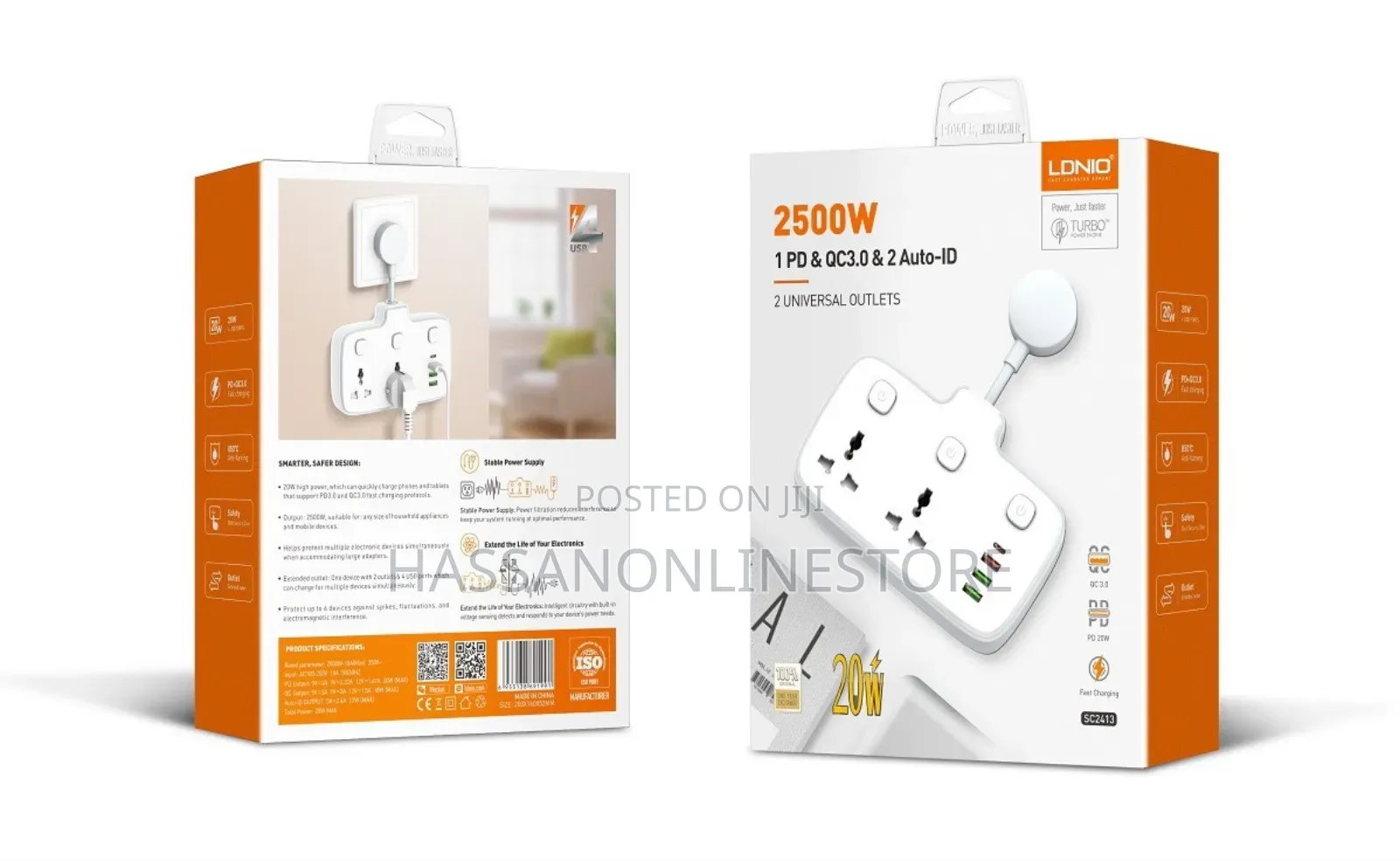LDNIO SC2413 Universal Outlets Power Strip Tower
