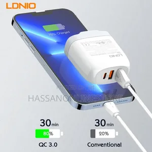 LDNIO 65W Gan Super Fast Charger A3511Q - Type-c To C Cable