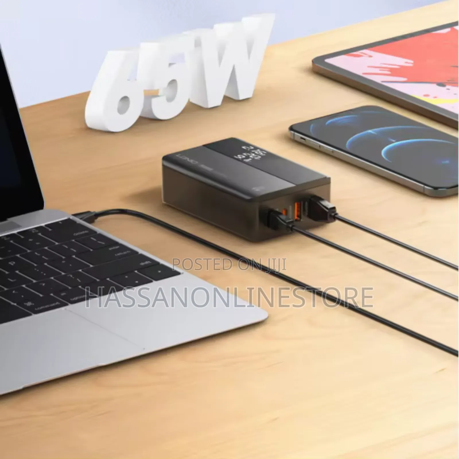 LDNIO 65W Desktop Fast Charger A4808Q - UK 3 Pin