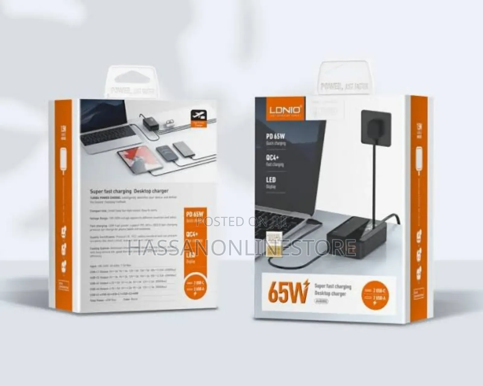 LDNIO 65W Desktop Fast Charger A4808Q - UK 3 Pin