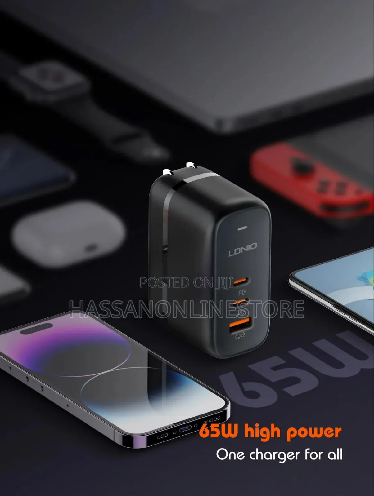 LDNIO 65W Gan Supper Fast Charger Q366 - Type-C to C Cable