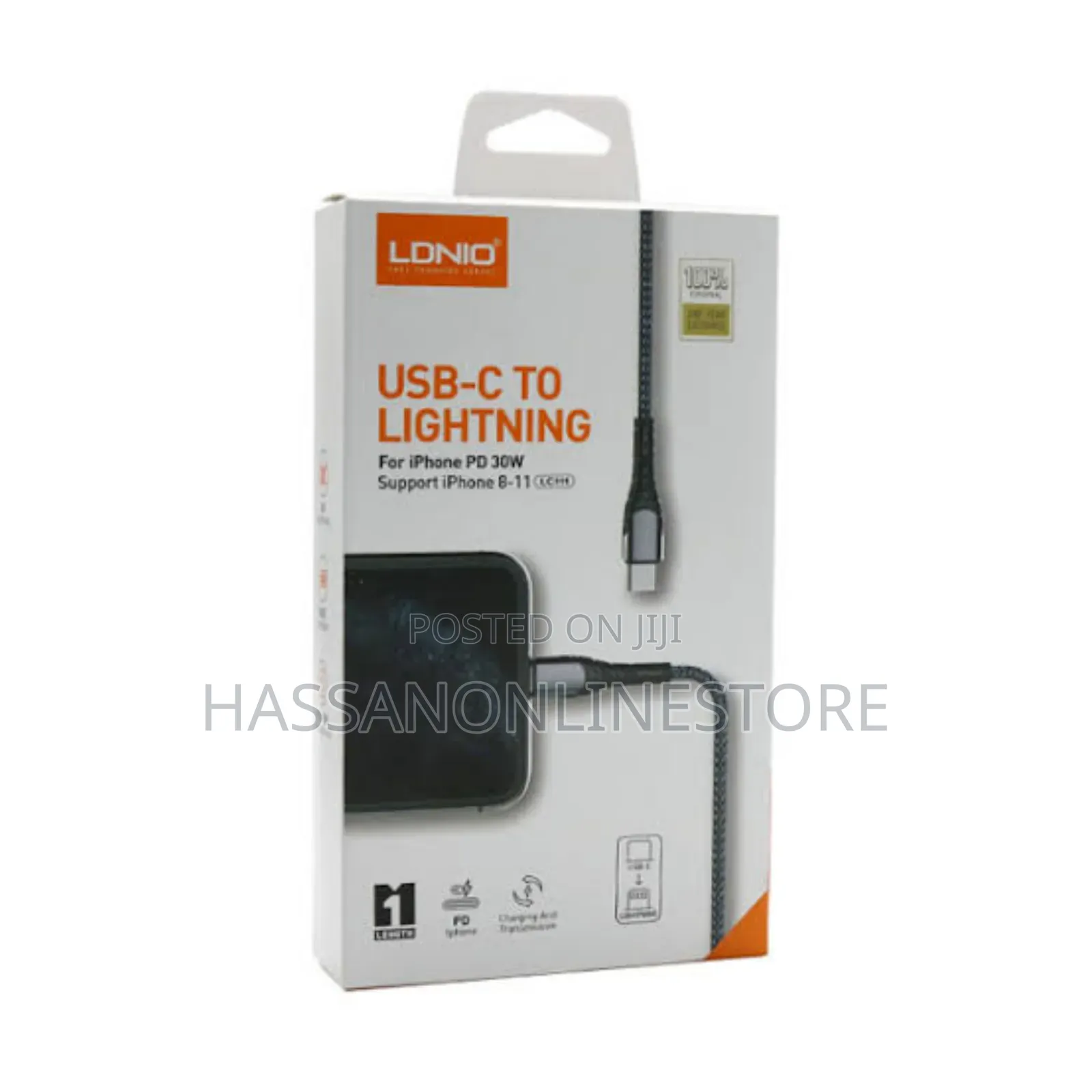 Ldnio LC112 Typec to Lighting 30w Braided Cable 2meters