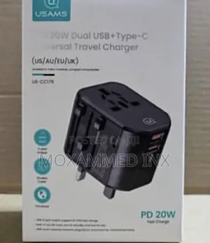 Usams T59 20w PD Universal Travel Adapter