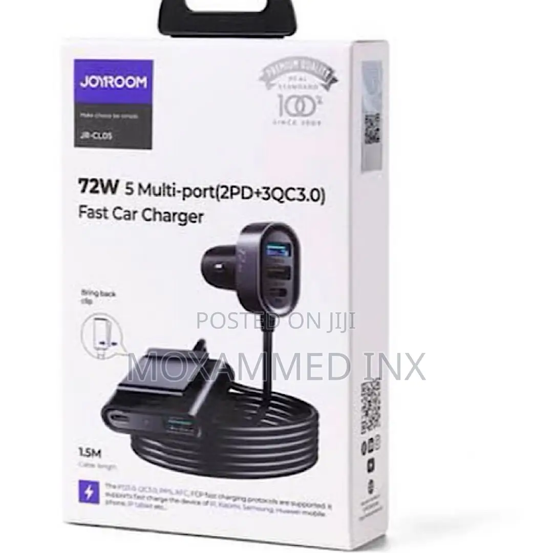 Joyroom CL05 72w Car Charger With Extension for Back