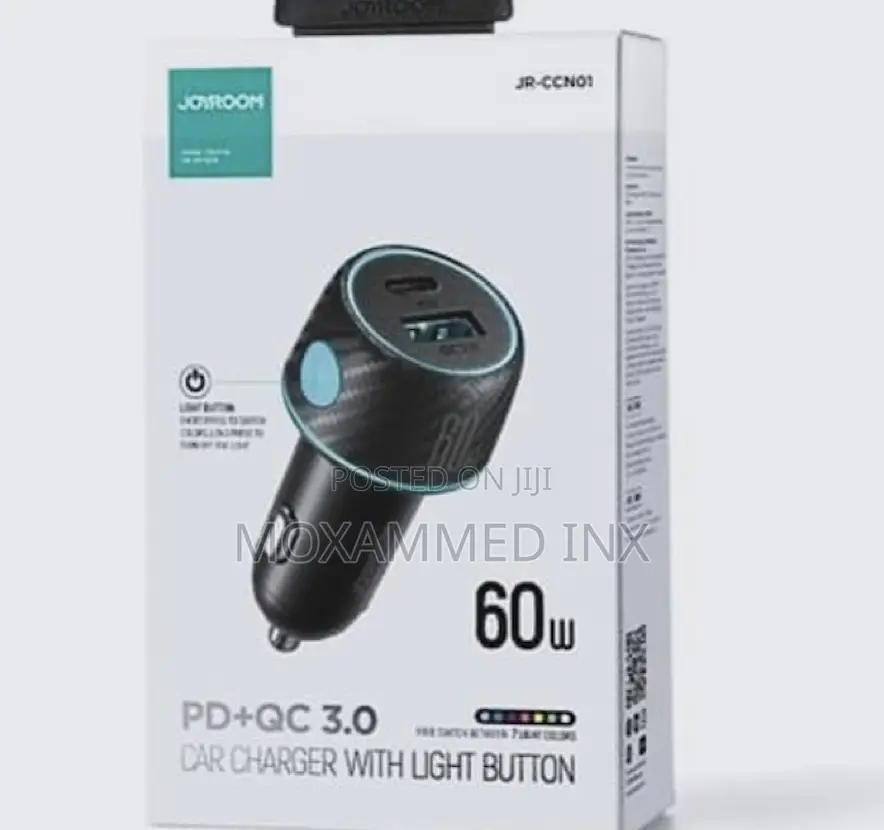 Joyroom CCN01 60w Car Charger USBA + USBC
