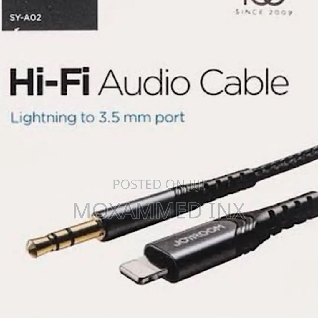 Joyroom A02 Audio Cable Gold Plated Auxiliary to Lighting