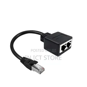 RJ45 Splitter Adapter 1 to 2 Ways Dual Female Port CAT5/6/7