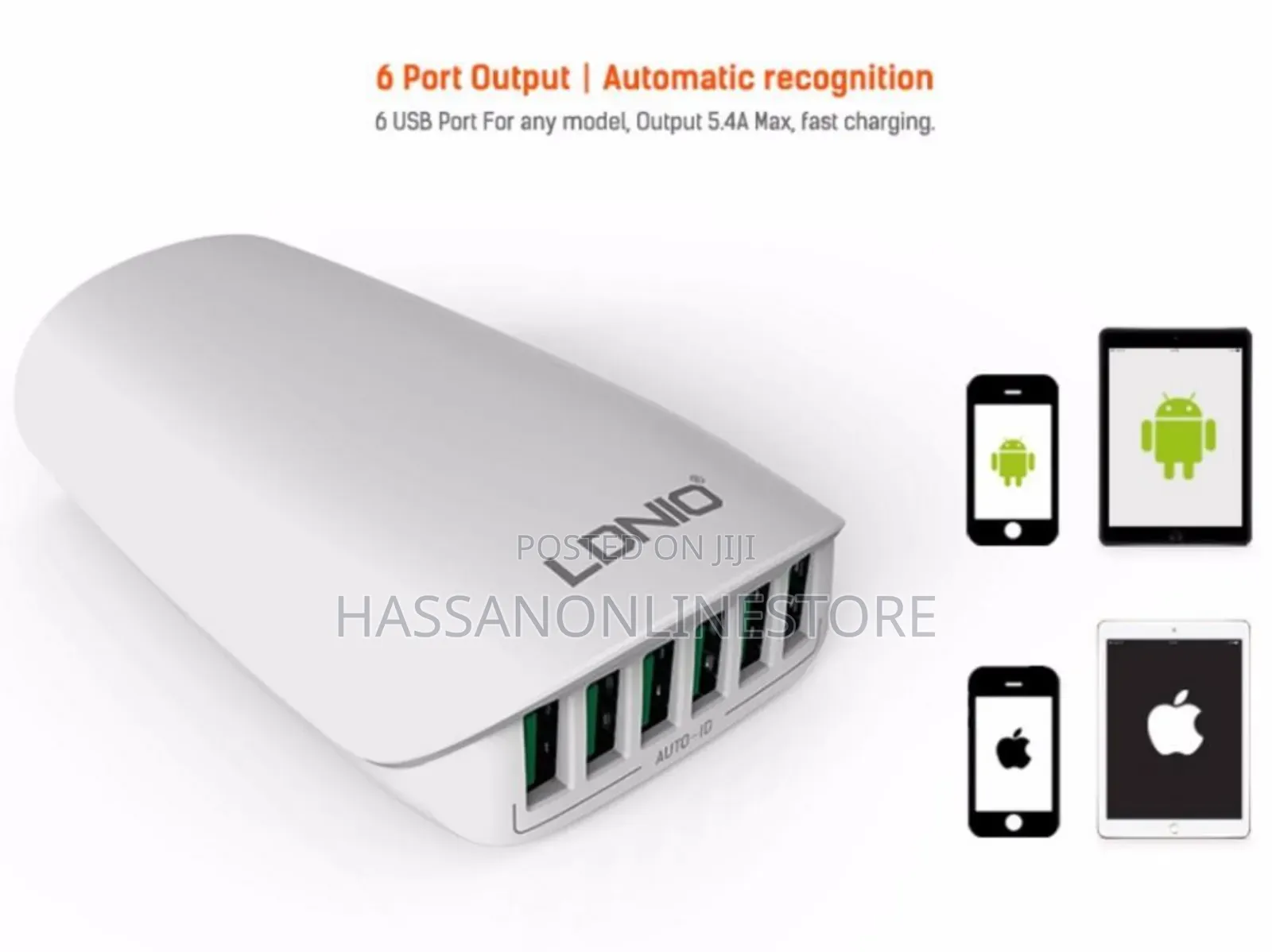 Ldnio A6573 Desktop Charger 6ports USBA With 1.5meters