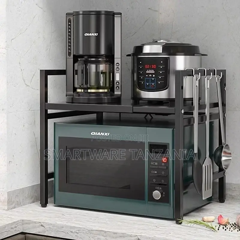 Adjustable Microwave Oven Spice Rack Kitchen Accessories
