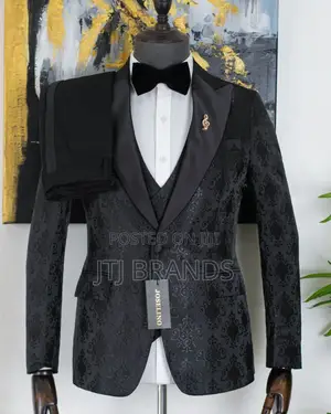 New Men's Black Suits