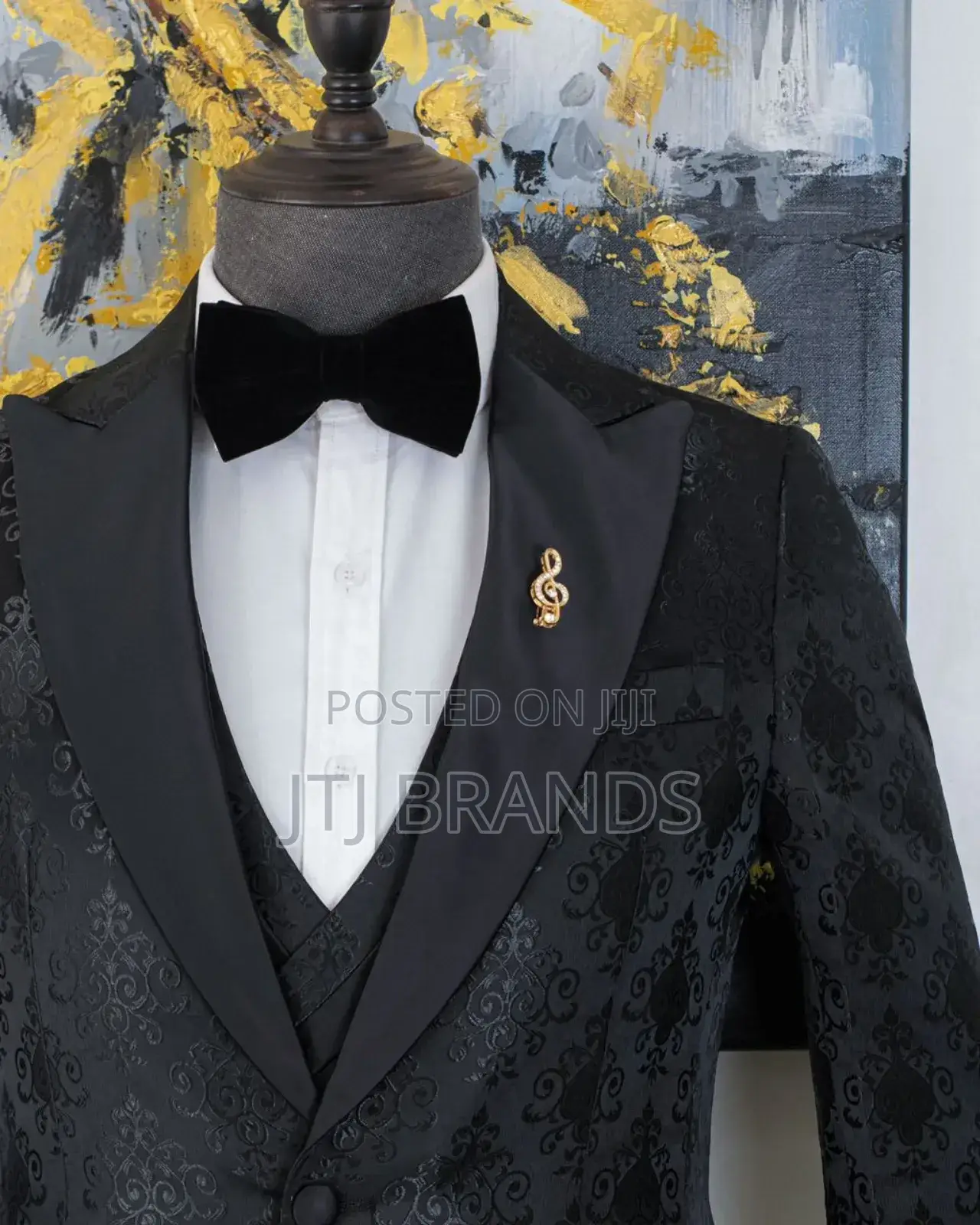 New Men's Black Suits