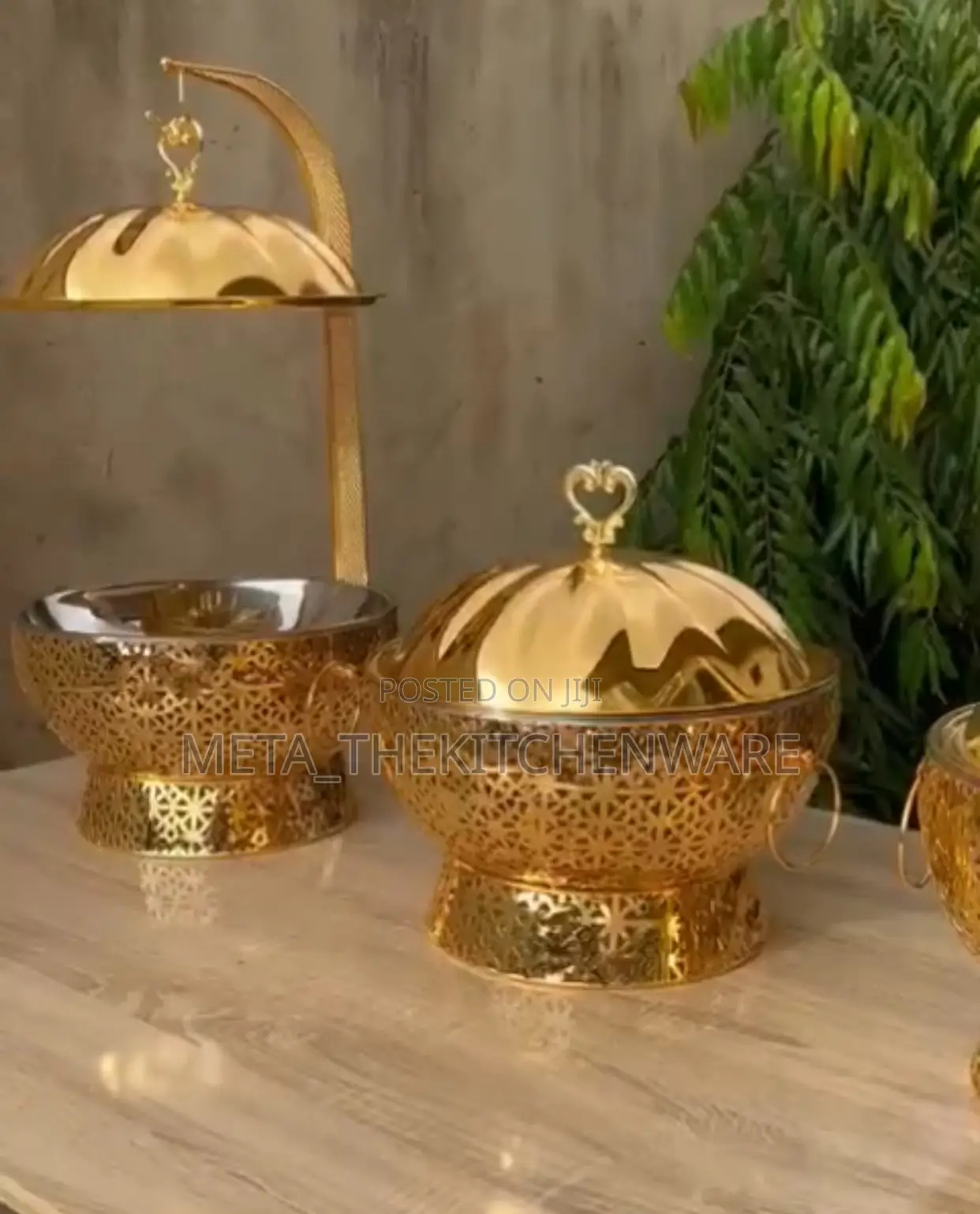 Gold Hanging Chafing Dishes 8L